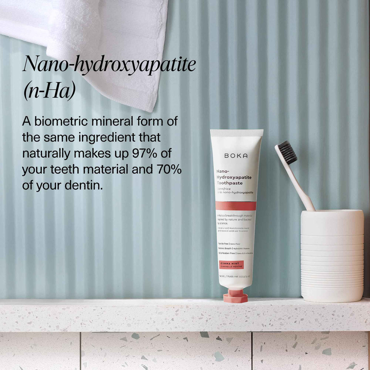 Boka Fluoride Free Toothpaste, Nano Hydroxyapatite Toothpaste, Appropriate for Sensitive Teeth - for Adult Oral Care - Cinnamon Mint Flavor, 4 Fl Oz (113g) 1Pk 🍁 All In One Marketplace Canada