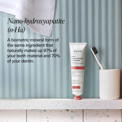 Boka Fluoride Free Toothpaste, Nano Hydroxyapatite Toothpaste, Appropriate for Sensitive Teeth - for Adult Oral Care - Cinnamon Mint Flavor, 4 Fl Oz (113g) 1Pk 🍁 All In One Marketplace Canada