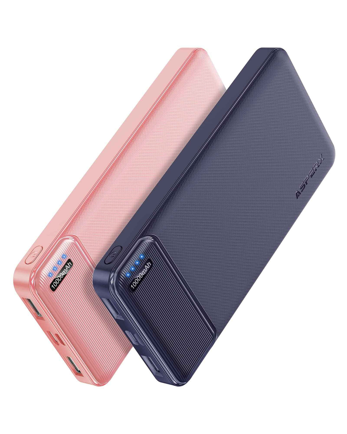 AsperX Power Bank 2 Pack, 10000mAh USB C Portable Charger for iPhone, Portable Battery Bank with 3 Outputs, Travel Essentials Battery Pack Power Bank for iPhone Series, Smartphones, Earphones and More 🍁 All In One Marketplace Canada