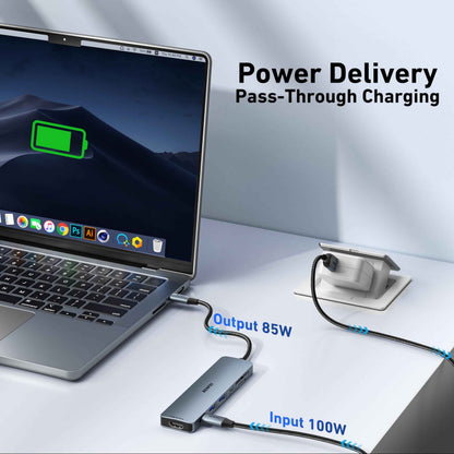 BENFEI 7-in-1 USB C Hub with HDMI(4K@60Hz), 2 USB-A, 1 USB-C Data, 100W Charge, SD/TF Card Reader, Silicone Tangle-Free Cable Compatible with MacBook Pro/Air, iPad Pro, iMac, iPhone 15 Pro/Pro Max 🍁 All In One Marketplace Canada