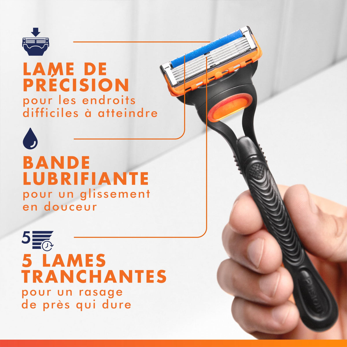 Gillette Razors, Fusion 5 Razor Men, 5-Blade, 1 Handle + 4 Refill 🍁 All In One Marketplace Canada