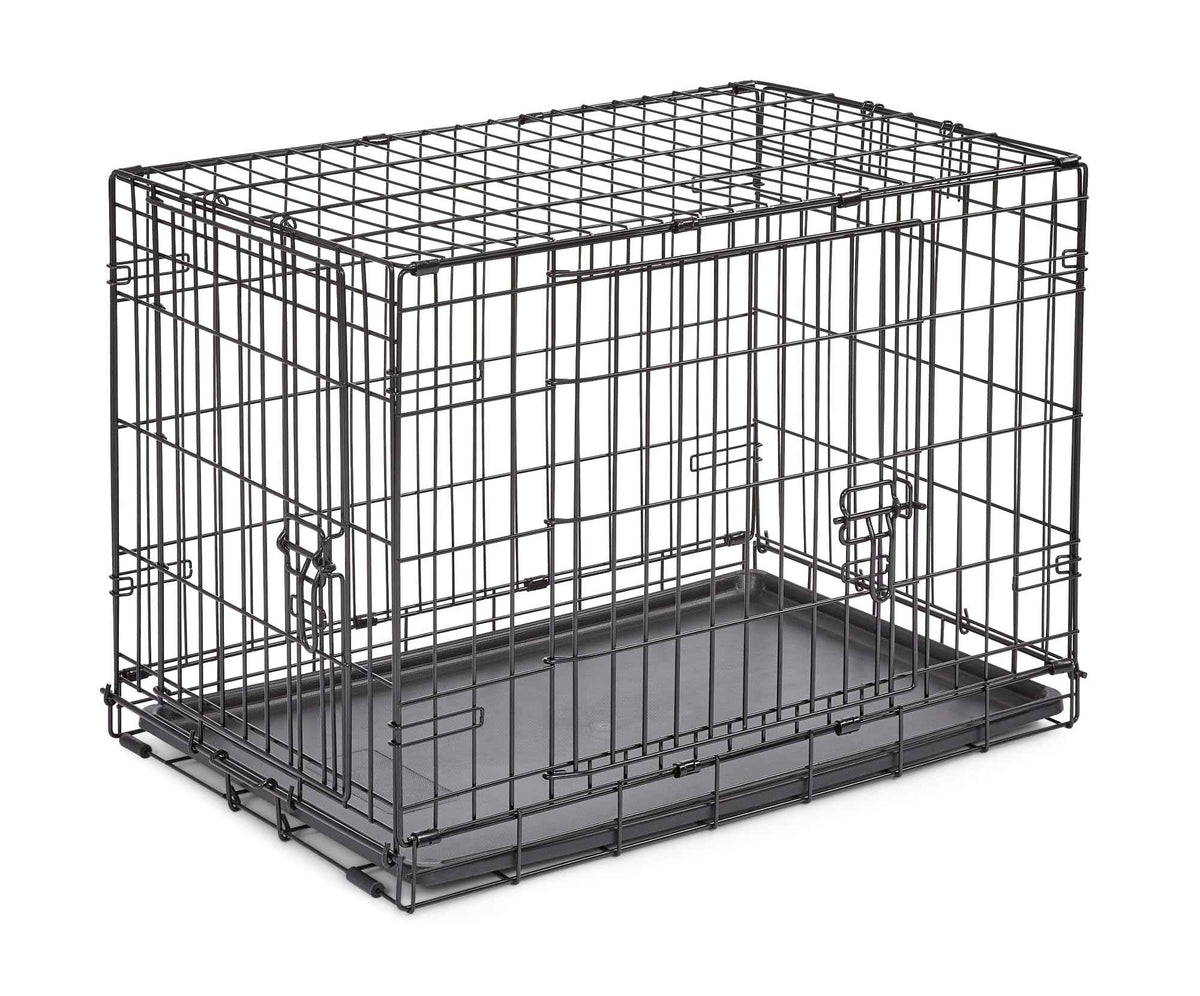 MidWest Homes for Pets 30-Inch New World Crate for Medium Breeds, 21-40 lbs, Double Door Folding Dog Crate, Leak-Proof Tray & Secure Latches, Portable, Durable & Easy to Assemble 🍁 All In One Marketplace Canada