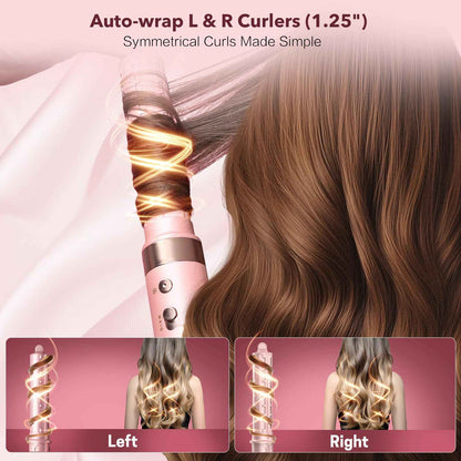 Mythsight StyleVibe 6-in-1 Air Styler, Hair Dryer & Blow Dryer Brush with Auto Wrap Curl L/R, Fast Drying, Smooth Blowouts, Root-Lift Volume, No Heat Damage Frizz-Free Thermal Brush with Travel Bag 🍁 All In One Marketplace Canada