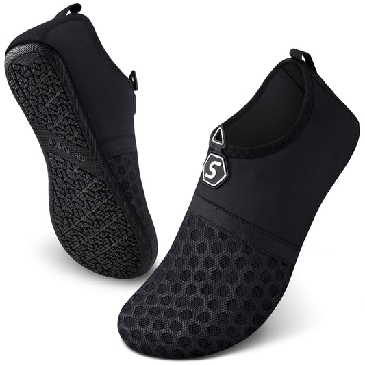 SEEKWAY Water Shoes Women Men Quick-Dry Beach Aqua Socks Barefoot Non Slip Swim Pool Outdoor Surf River Lake Yoga SK001 Black Size 10-11 W/9-10 M 🍁 All In One Marketplace Canada