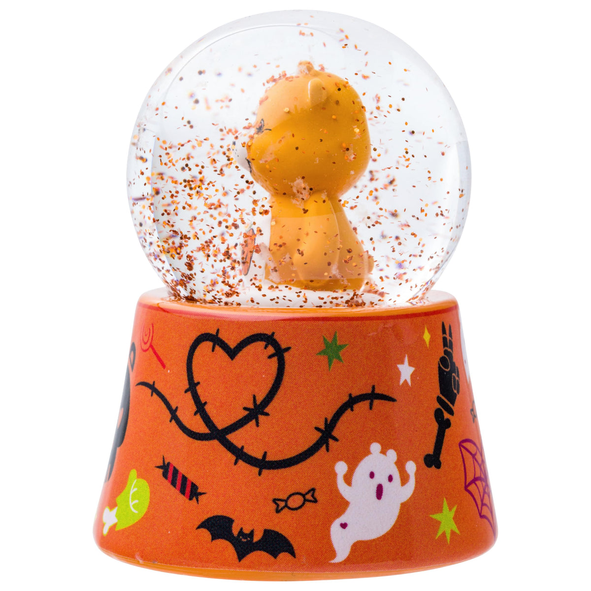 Silver Buffalo Care Bears Halloween Boxed Light Up Snow Globe Featuring Trick or Sweet Bear, 45mm
