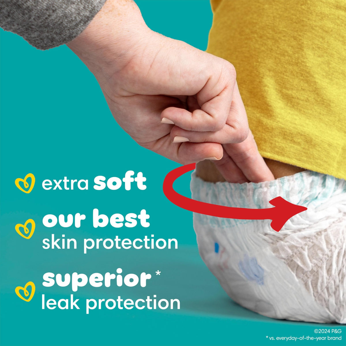 Pampers Diapers - Swaddlers 360 degrees - Size 4, 132 Count, up to 100% Leakproof Comfy Dry Fit, EZ Off Tabs Designed for Easy Changes, Pull On Diaper 🍁 All In One Marketplace Canada
