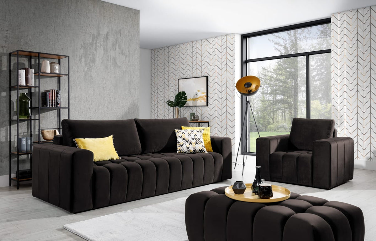 Lazaro Condo Style 3 Seater Storage Sleeper Sofa - Multiple Colors Available