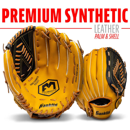 Franklin Sports Baseball and Softball Glove - Fieldmaster Adult + Youth Baseball Gloves - Men's + Women's Infield + Outfield Mitt - Right Hand Throw - 13" 🍁 All In One Marketplace Canada