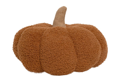 Pearhead Sherpa Pumpkin Pillow Decor, Modern Fall Home, Rust Orange
