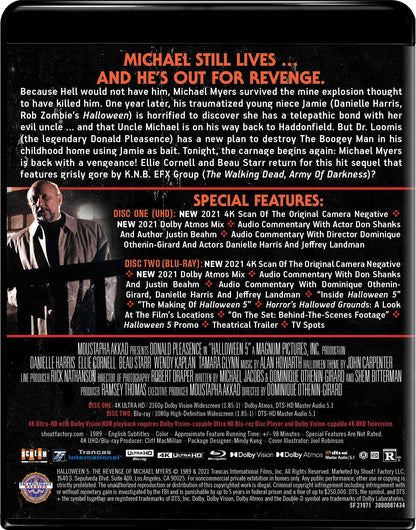 Halloween 5: The Revenge of Michael Myers - Collector's Edition 4K Ultra HD + Blu-ray