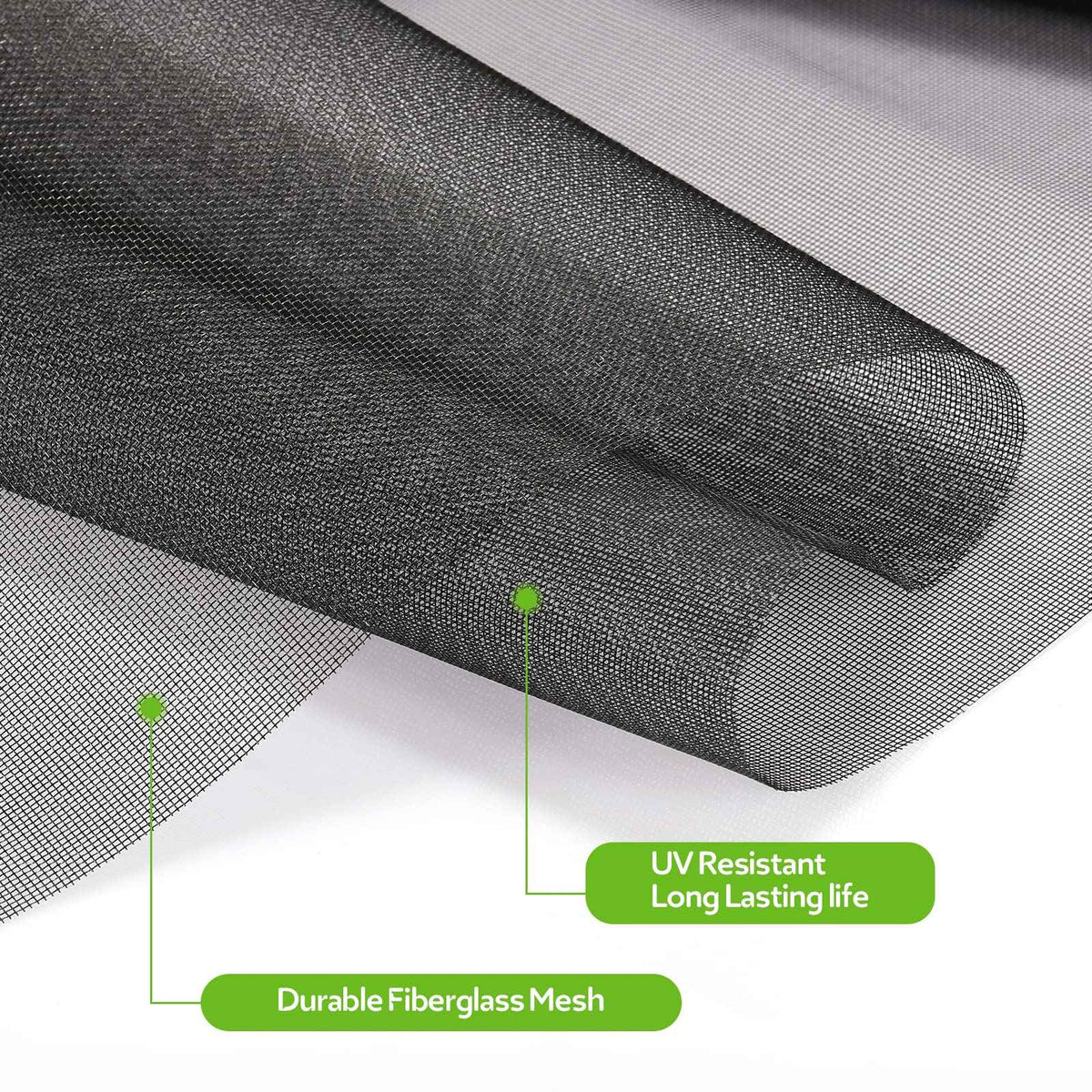 Window Screens Replacement Repair Kit, 39" x 78" Screen Door Mesh Replacement Kit, Durable Fiberglass Mesh Screen with Tools for Windows Doors Patio and Porch Screens, Black 🍁 All In One Marketplace Canada
