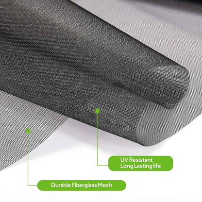 Window Screens Replacement Repair Kit, 39" x 78" Screen Door Mesh Replacement Kit, Durable Fiberglass Mesh Screen with Tools for Windows Doors Patio and Porch Screens, Black 🍁 All In One Marketplace Canada