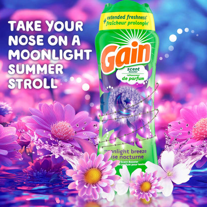 Gain In-Wash Laundry Scent Booster, Moonlight Breeze Scent, Fresh Extender + Odour Protection, 853 Grams 🍁 All In One Marketplace Canada