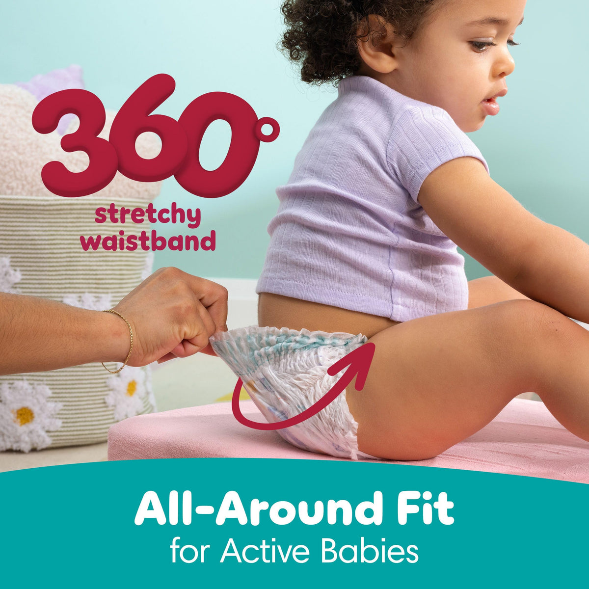Pampers Diapers - Cruisers 360° - Size 5, up to 100% Leakproof Fit, Designed for Active Babies, Pull On Diaper, EZ Off Tabs Designed for Easy Changes, 1 Pack (Count of 96) 🍁 All In One Marketplace Canada