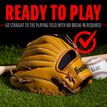 Franklin Sports Baseball and Softball Glove - Fieldmaster Adult + Youth Baseball Gloves - Mens + Womens Infield + Outfield Mitt - Right Hand Throw - 10.5" 🍁 All In One Marketplace Canada
