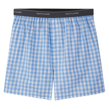 Fruit of the Loom Men's 5 Pack Exposed Waistband Assorted, Blues Boxer, Size Large 🍁 All In One Marketplace Canada
