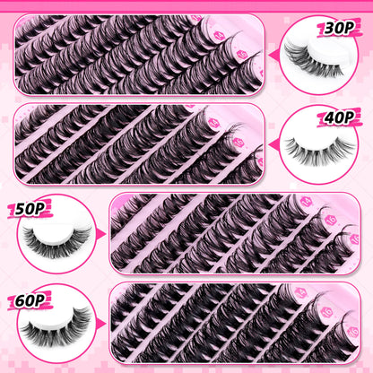 wiwoseo Cluster Eyelash Extensions 560pcs Lash Clusters Wipsy Cluster Lashes D Curl Eyelashes Clusters Individual Lashes DIY Lash Extensions Cluster Eyelash Natural Look Eyelashes (8-16MM) 🍁 All In One Marketplace Canada