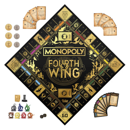 Monopoly Fourth Wing Edition Board Game for Adults | Officially Licensed Game Inspired by the Empyrean Series, Book 1 | 2-6 Players | Ages 17+ 🍁 All In One Marketplace Canada
