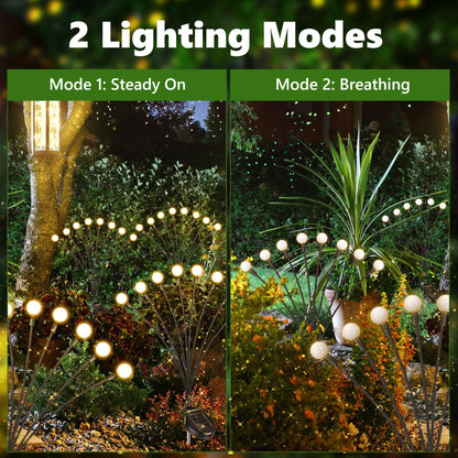 iBaycon 8 Pack Solar Firefly Lights Garden Pathway Outdoor Decor Warm White 🍁 All In One Marketplace Canada
