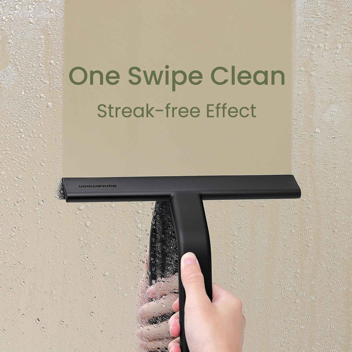 dancemoon JustHang Shower Squeegee for Glass Doors, All-One-Piece Silicone with Built-in Hook Design for Easy Hanging, Household Window Mirror Squeegee for Bathroom, Glass, Tile Wall,Car 10-Inch Black 🍁 All In One Marketplace Canada