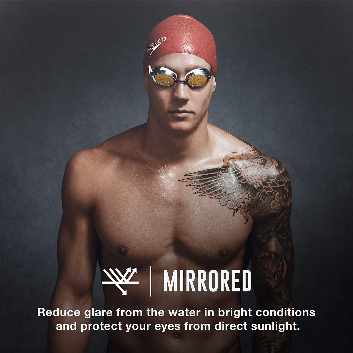 Speedo Unisex Adult Swim Goggles Mirrored Vanquisher 2.0 - Red, One Size 🍁 All In One Marketplace Canada