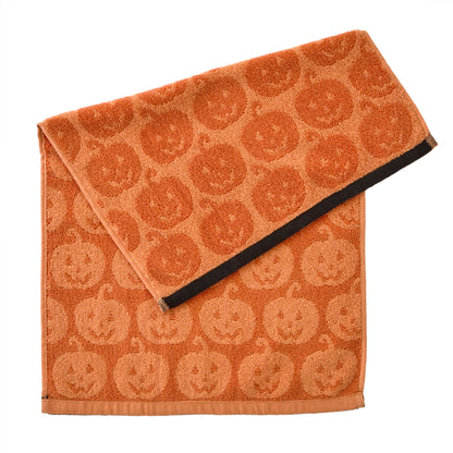 SKL Home Halloween Jack O Lantern Hand Towel 2 pc Set for Bath/Kitchen/Bar & Gift