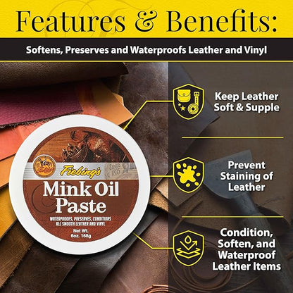 Fiebing's Smooth Leather Mink Oil Paste