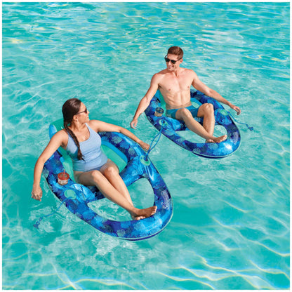 Swimways Elite Spring Float Recliner Pool Lounger, Inflatable Pool Floats Adult with Fast Inflation, Pool Recliner for Adults up to 250 lbs 🍁 All In One Marketplace Canada