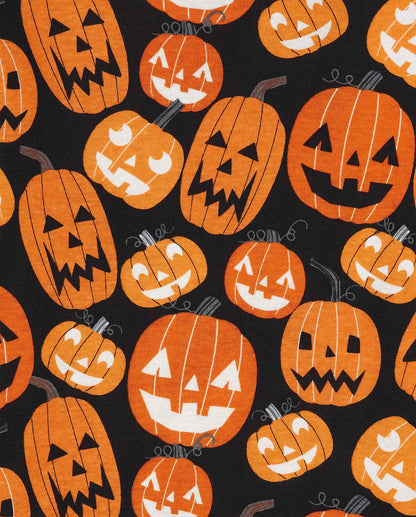 The Children's Place Kids' Family Matching, Halloween Pajama Sets, Cotton, Pumpkin Allover, 2T