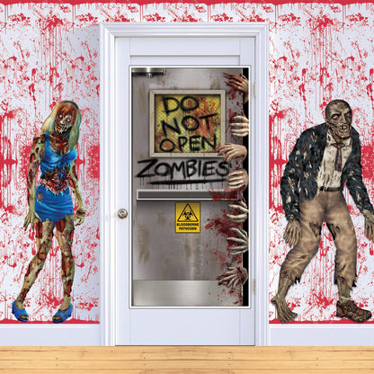 Beistle Bloody Wall Backdrop, 4-Feet by 30-Feet