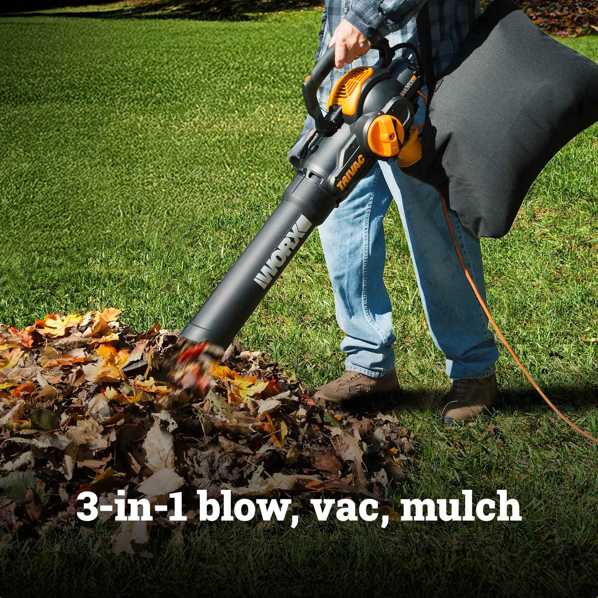 WORX 12 Amp Trivac 3-in-1 Electric Leaf Blower/Mulcher/Yard Vacuum - WG512 🍁 All In One Marketplace Canada