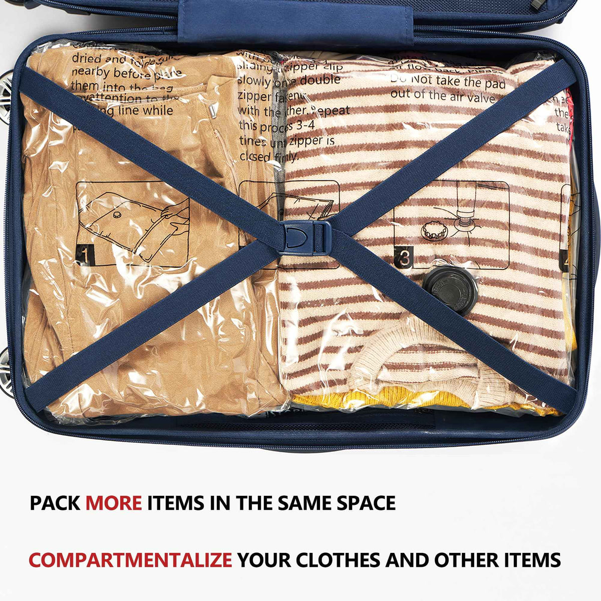 Vacuum Storage Bags 20 Combo, Space Saver Bags with Travel Electric Pump, Compression Airtight Sealer Bags for Clothes, Bedding, Pillows, Comforters, Blankets 🍁 All In One Marketplace Canada