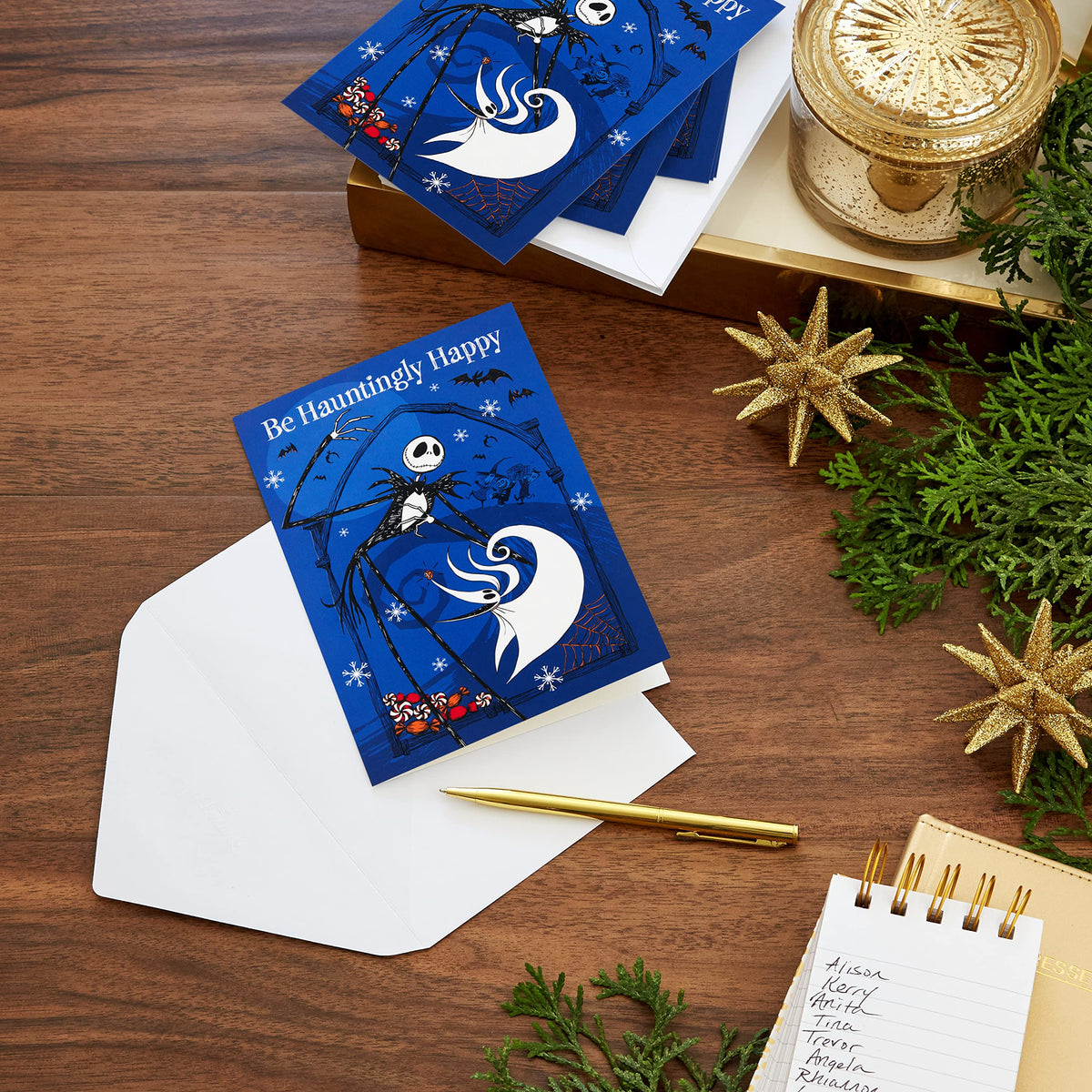 Hallmark Nightmare Before Christmas Halloween Cards (Pack of 16 with Envelopes) for Christmas, Birthdays, Halloween, All Occasion