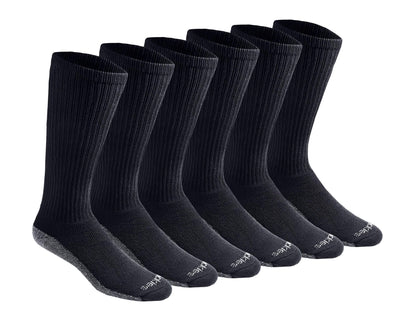 Dickies Men's Multi-Pack Dri-tech Moisture Control Boot-Length Socks, Black (6 Pairs), Shoe Size: 6-12 🍁 All In One Marketplace Canada