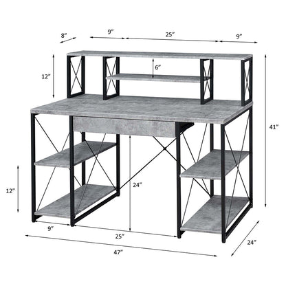 Gambetta Multi-Purpose Hutch Desk - Available in Multiple Colors