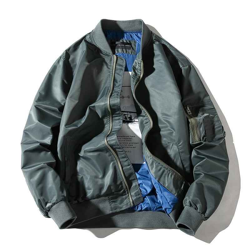 Men's Solid Pilot Bomber Jacket