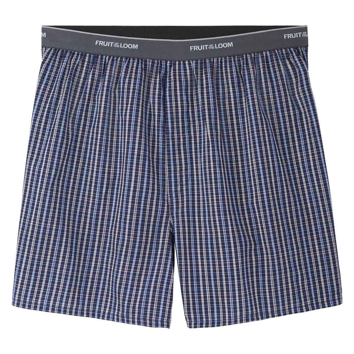 Fruit of the Loom Men's 5 Pack Exposed Waistband Assorted, Blues Boxer, Size Large 🍁 All In One Marketplace Canada