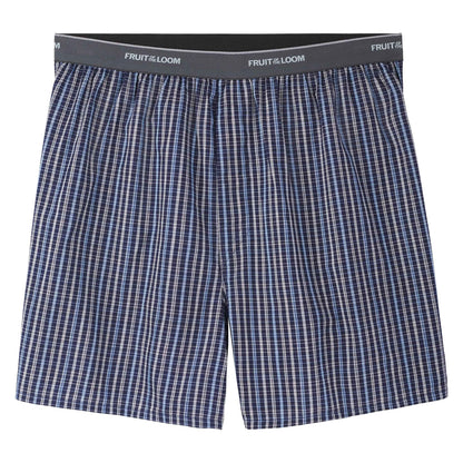 Fruit of the Loom Men's 5 Pack Exposed Waistband Assorted, Blues Boxer, Size Large 🍁 All In One Marketplace Canada