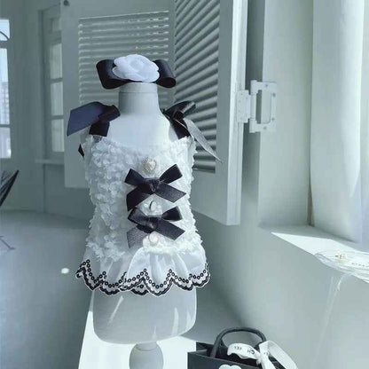 Coco Chewnel Pearl Dog Dress | Elegant Dog Dress