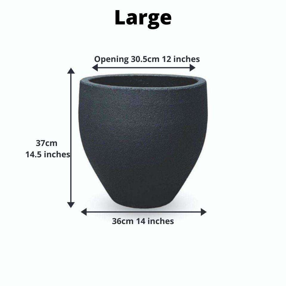 Aba Black Cement Pflanzgefäß (verschiedene Größen)