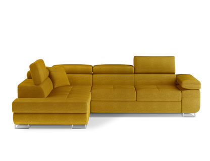 Anton Storage Sleeper Sectional Sofa - Mustard