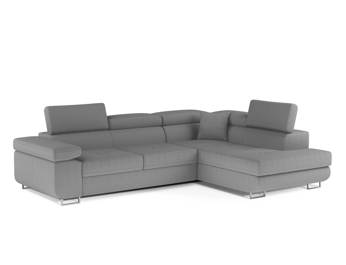 Anton Storage Sleeper Sectional Sofa - Grey