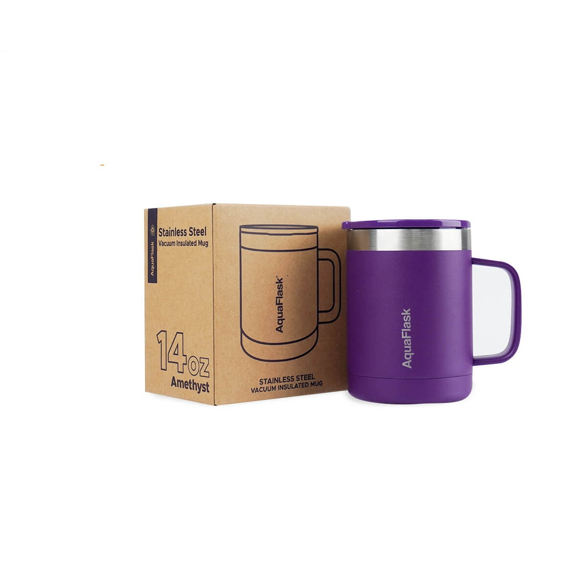 Aquaflask Thermobecher isoliert mit Deckel und Henkel 415ml (14 oz)