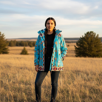 Dacnis Feather 3/4-Length Coat