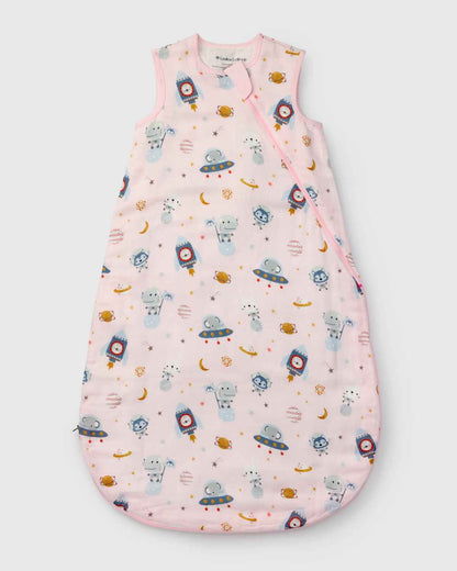 Baby Bamboo Muslin Sleep Sack 0.5 TOG - Astro Explorers