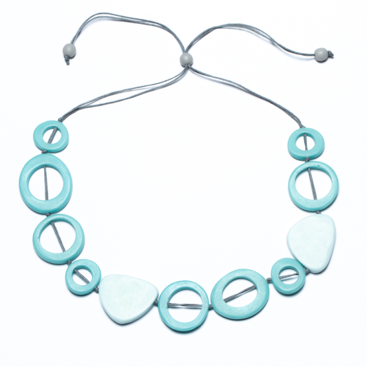 Resin Hoop & Triangle Necklace