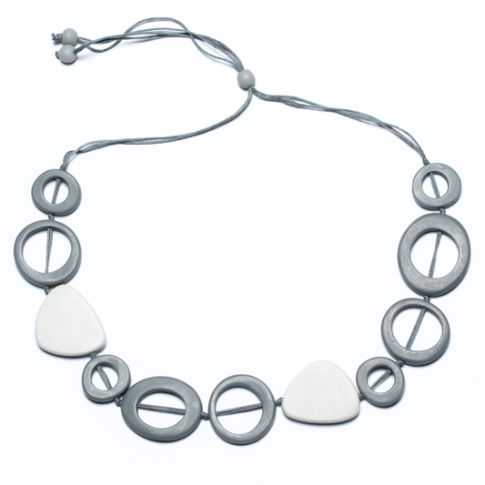 Resin Hoop & Triangle Necklace