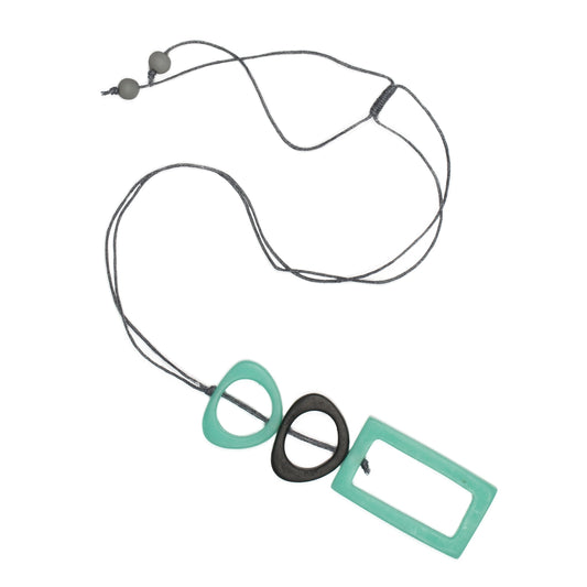 Resin Rectangular Hoop Pendant