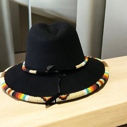 Size-60 Handmade Beaded Hat