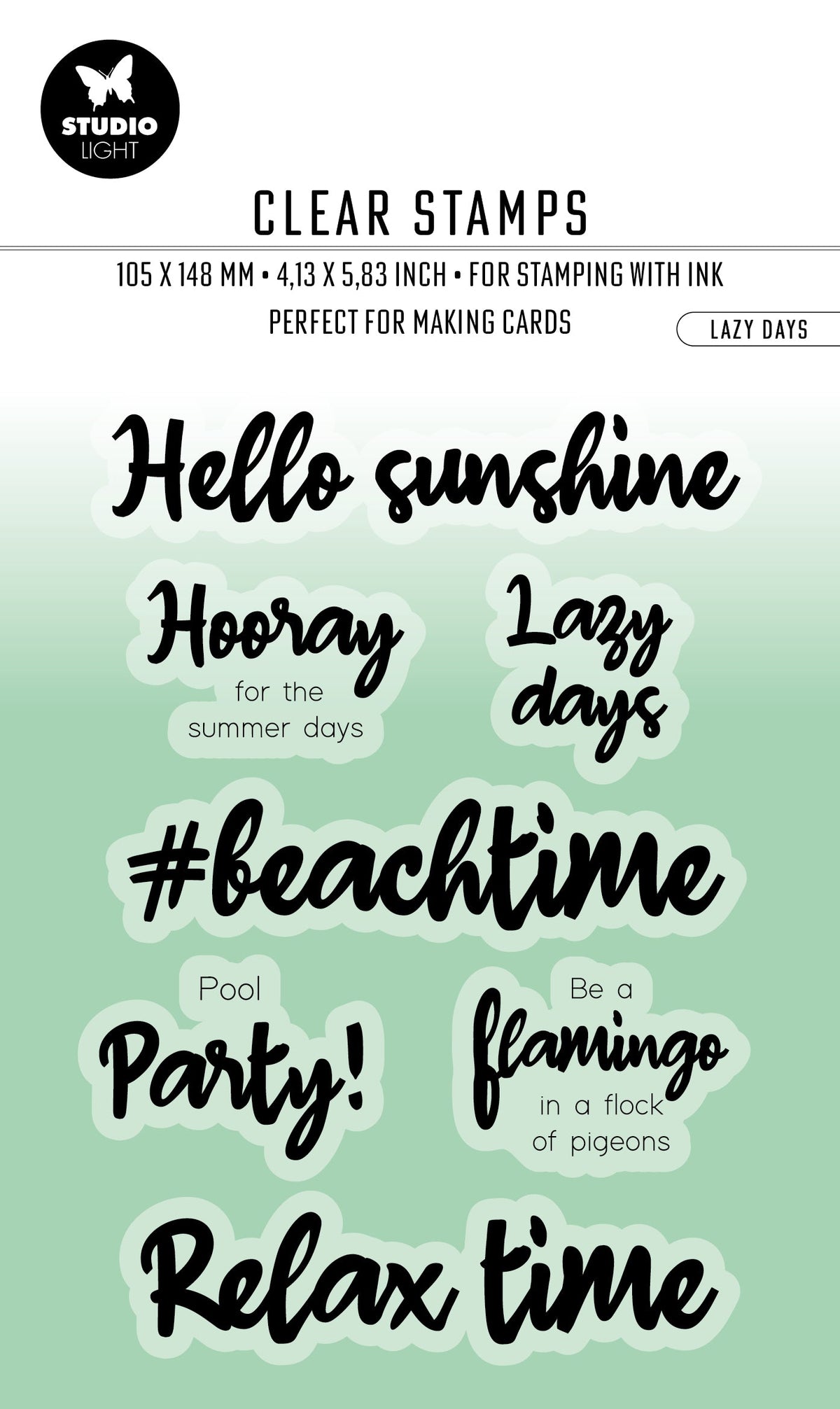 BL Clear Stamp Lazy Days By Laurens 131x90x3mm 7 PC nr.462